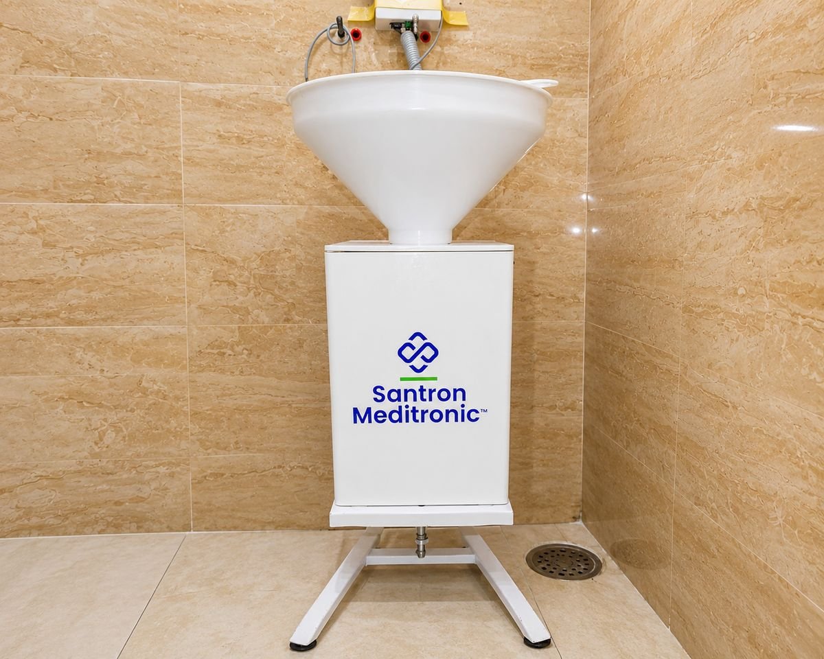 Uroflowmetry unit for urinary flow and prostate obstruction testing at RAMS Andrology & Urology Centre, Hanamkonda